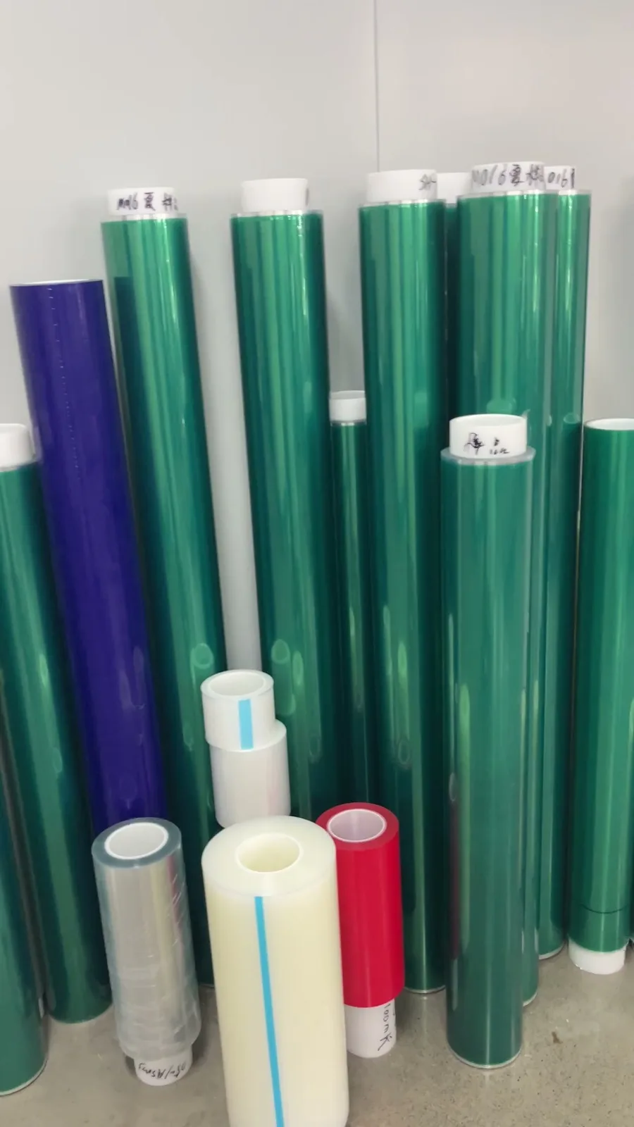 Same PET substrate, different release criteria